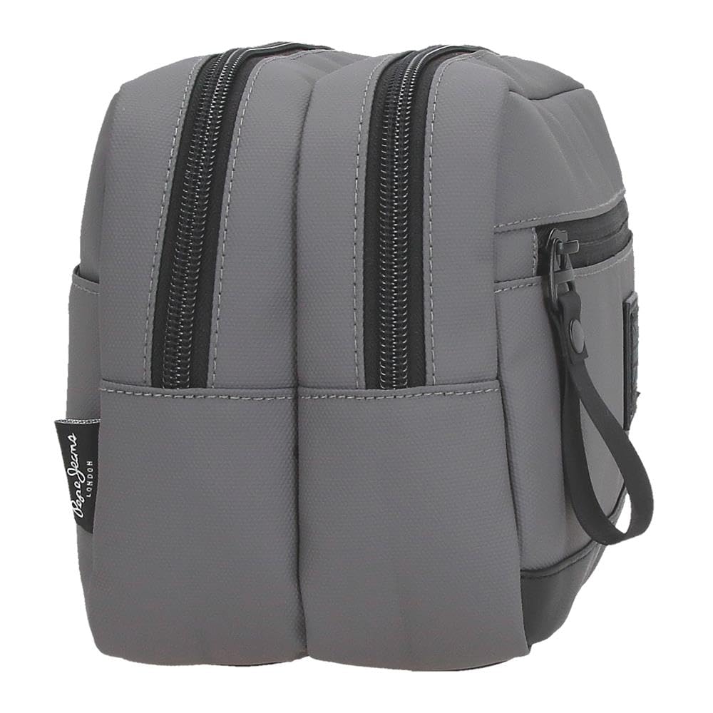 Pepe Jeans Hoxton Nececer Adaptacyjny Szary 26x16x12 cm Poliester i PU by Joumma Bags, Szary, Talla única, Adaptacyjna kosmetyczka