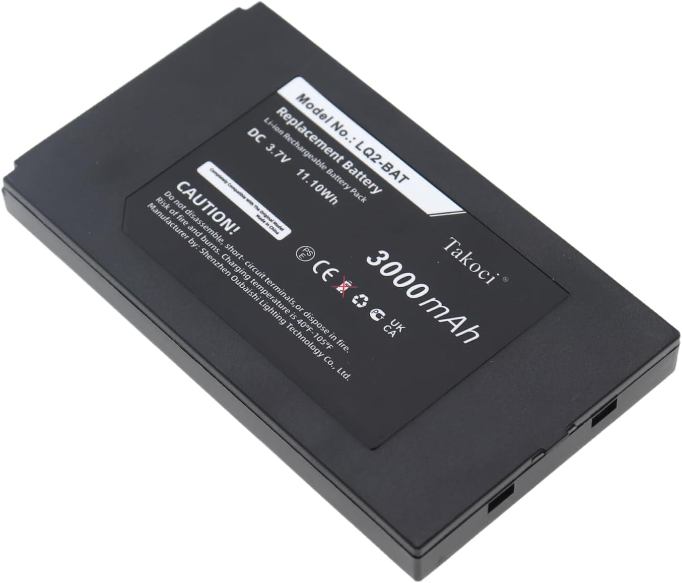 Replacement Battery (5-Pack) 3000mAh 3.7V Long-Lasting for Ver'nier Go Direct, LabQuest 2, Stream, SpectroVis Plus, Spectrophotometer - Fits Part #LQ2-BAT