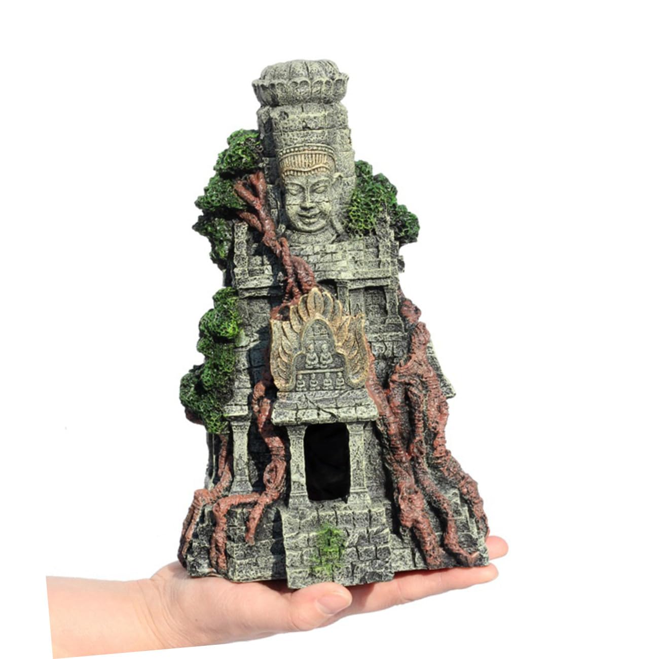 Toddmomy 1pezzi Decorazione Acquario Resina con Statua Buddhista Ornamento per Pesci e Paesaggio Sottomarino Decorazione per Ambienti Domestici e Uffici