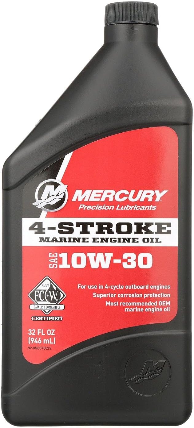 10W-30 4-Stroke Mineral Marine Engine Oil, 1 Quart - 8M0078625