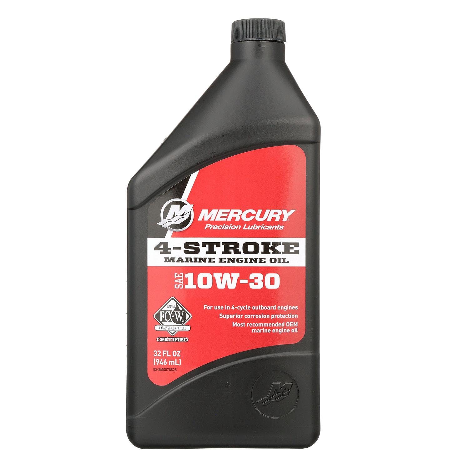10W-30 4-Stroke Mineral Marine Engine Oil, 1 Quart - 8M0078625