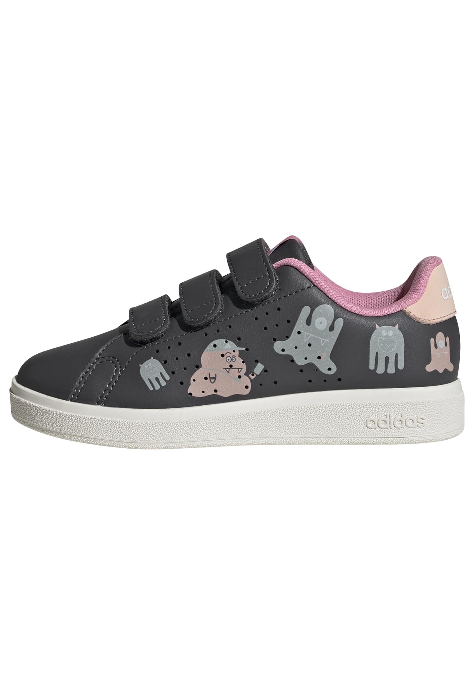 adidas Unisex Kids Advantage Base 2.0 Shoes Children, Grey six/Off White/Bliss Pink, 12.5 UK Child