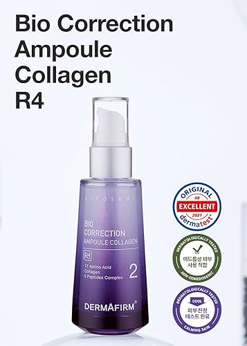 Miniatura 2 de DERMAFIRM Bio Correction Ampolla Collagen R4  Ampolla calmante y restauradora de suero facial con azuleno, 17 aminoácidos, colágeno y extracto de