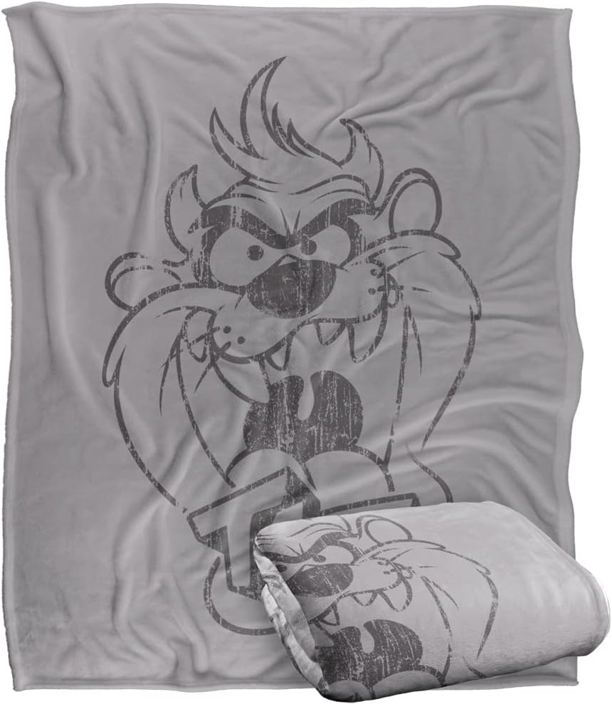 Looney Tunes Blanket, 36"x58", Faded Taz Silky Touch Super Soft Throw