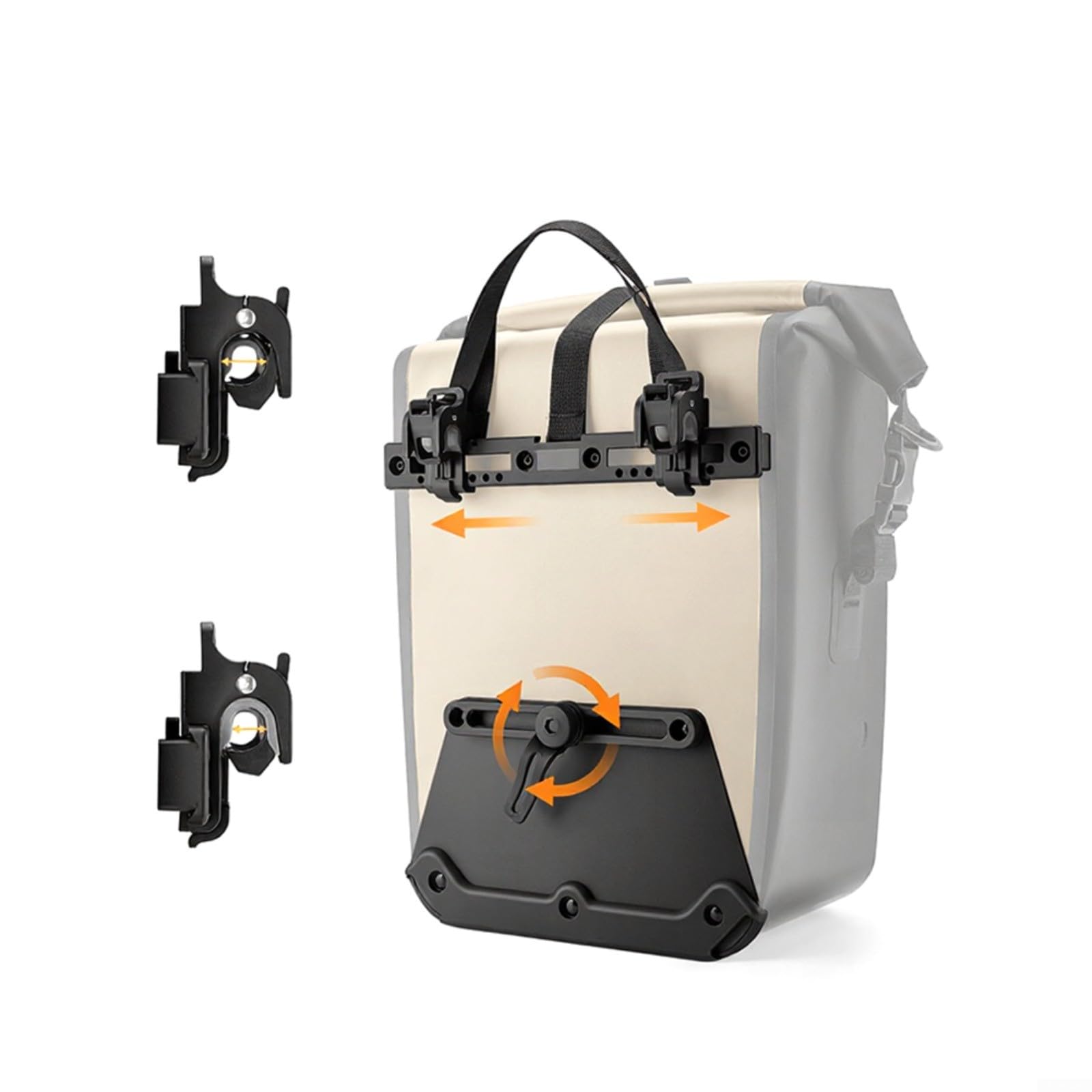 Borsa portapacchi posteriore per bicicletta, 28 l, impermeabile, espandibile, con fibbia a sgancio rapido, in rete di PVC, per escursioni su strada, mountain bike, ciclismo (nero)