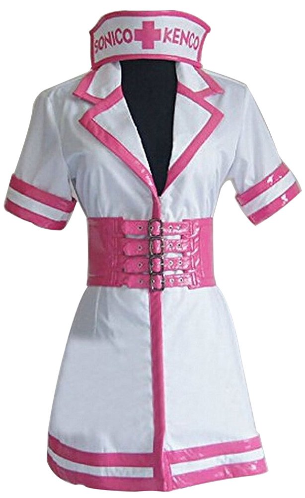 HOLRAN Anime Super Sonico Nurse Uniform Cosplay Costume Dress