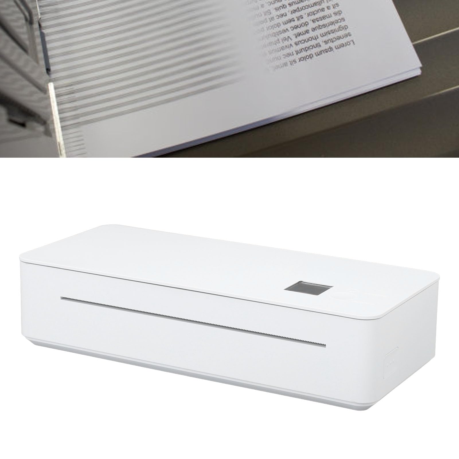 Wireless Thermal Printer A4 Portable Bluetooth Mini Inkless Printer with Borderless Photo Printing and Ergonomic Design for Travel Home and Office Use