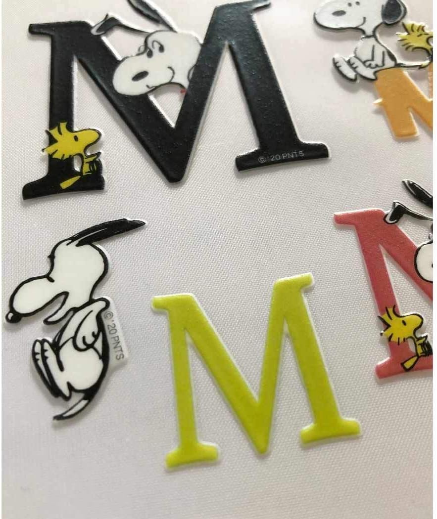 Snoopy [Heat Resistant Waterproof Initial Sticker] Decoration Sticker/Alpha Belt M Peanuts