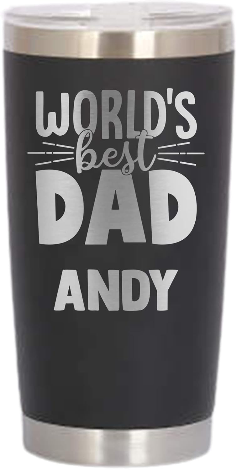 Personalized Dad Tumbler, Father's Day Gift for Him, Dad to Be, World's Best Daddy Cup, Est., Grandpa with Grandkids Names, Birthday Husband - By LegacyCuts
