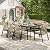 MIXPATIO 9 Pieces Outdoor Patio Dining Set, Wicker Patio Table and Chairs Set of 8, Rattan Chairs with 3.1" Cushion and Rectangular Table with Umbrella Hole for Backyard, Porch,Beige