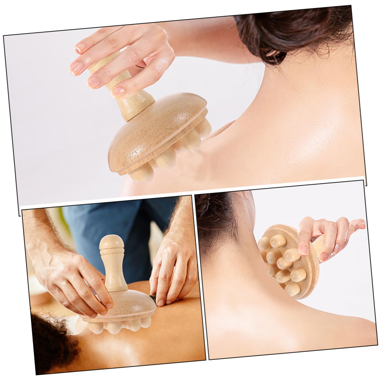 2stücke Holz Massage Kamm Mit Breiten Zähnen Für Kopfhaut Handheld Naturholzkamm Als Kopfmassagekamm Robust Und Bruchfest Für Haarbehandlung Und Durchblutungsförderung