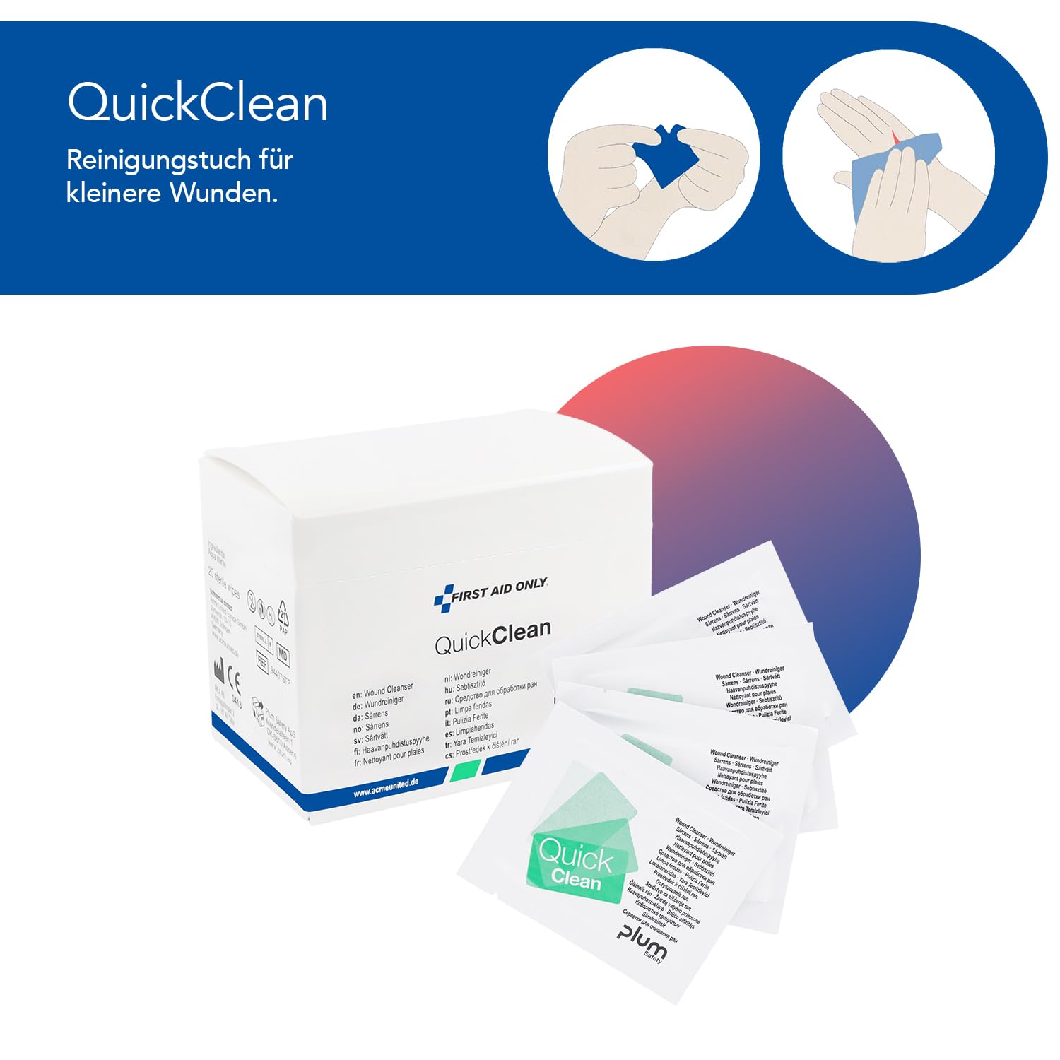 First Aid Only QuickSafe P-44027 00 - Estación de primeros auxilios para lesiones oculares, heridas, quemaduras y cortes, higiénico, a prueba de polvo, fácil de llenar