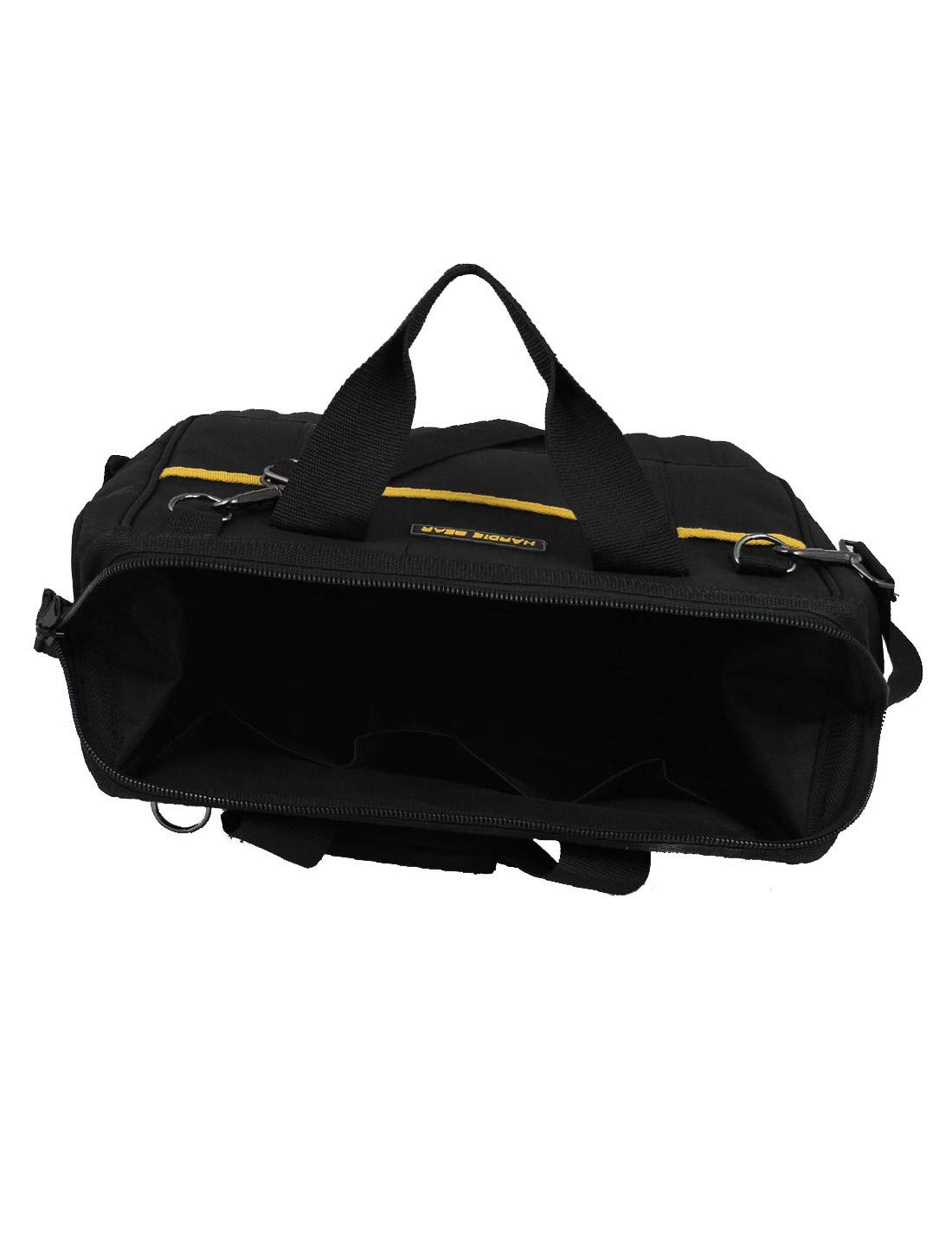 New Lon0167 Cierre de Destacados cremallera 13 compartimentos eficacia confiable Bolsa de herramientas para electricista de lona Negro Amarillo(id:6e8 08 1b 17f)