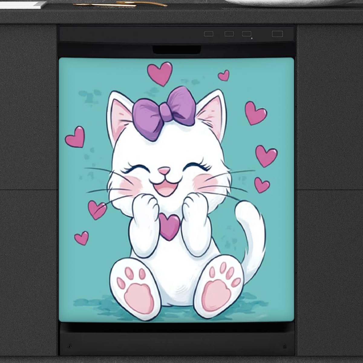 Panel frontal magnético Mexpekil de gato para decorar cocinas modernas 8