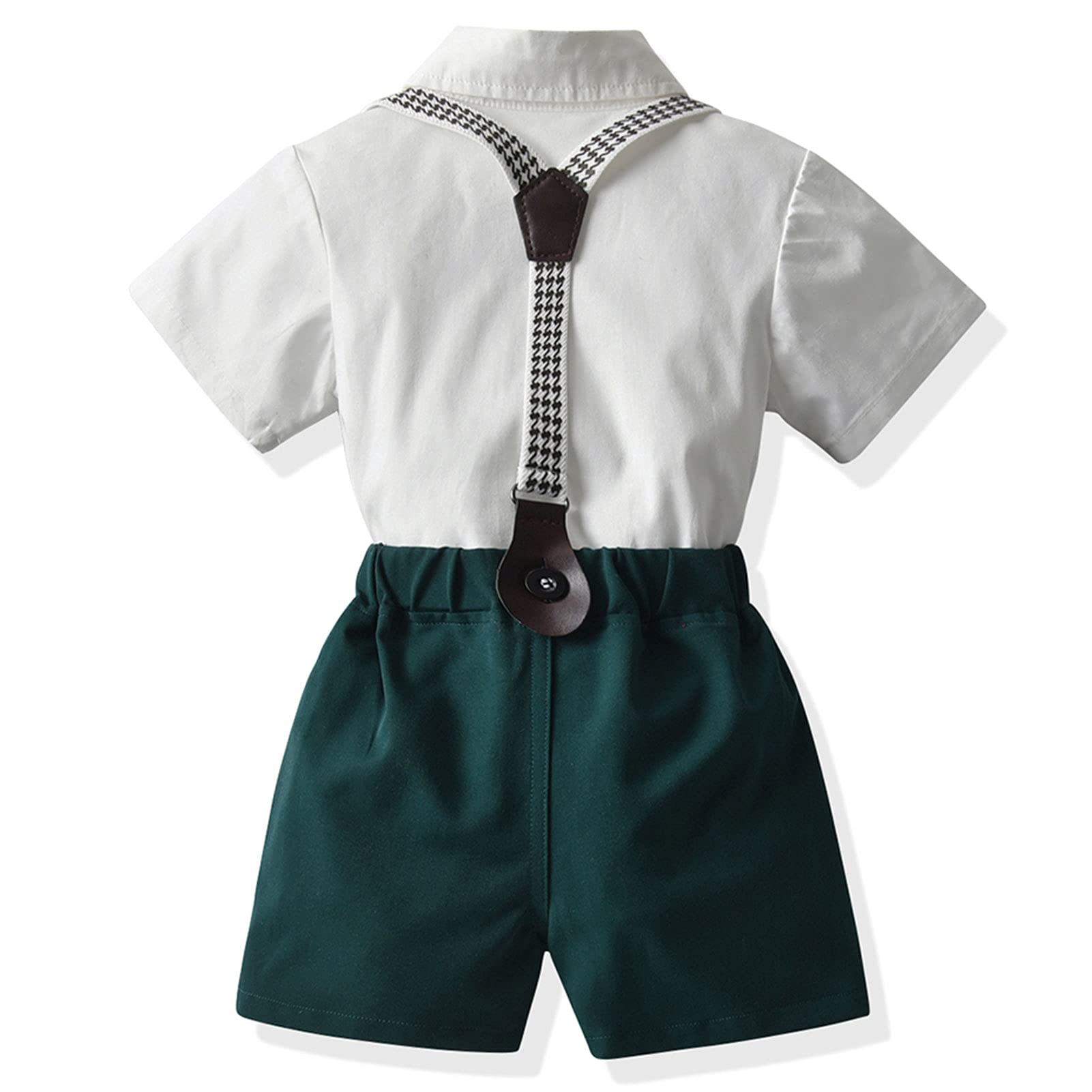Conjunto de ropa de verano para bebé, con chaquetas de caballero, traje para niños, bautizo, boda, Navidad, manga corta con cuello