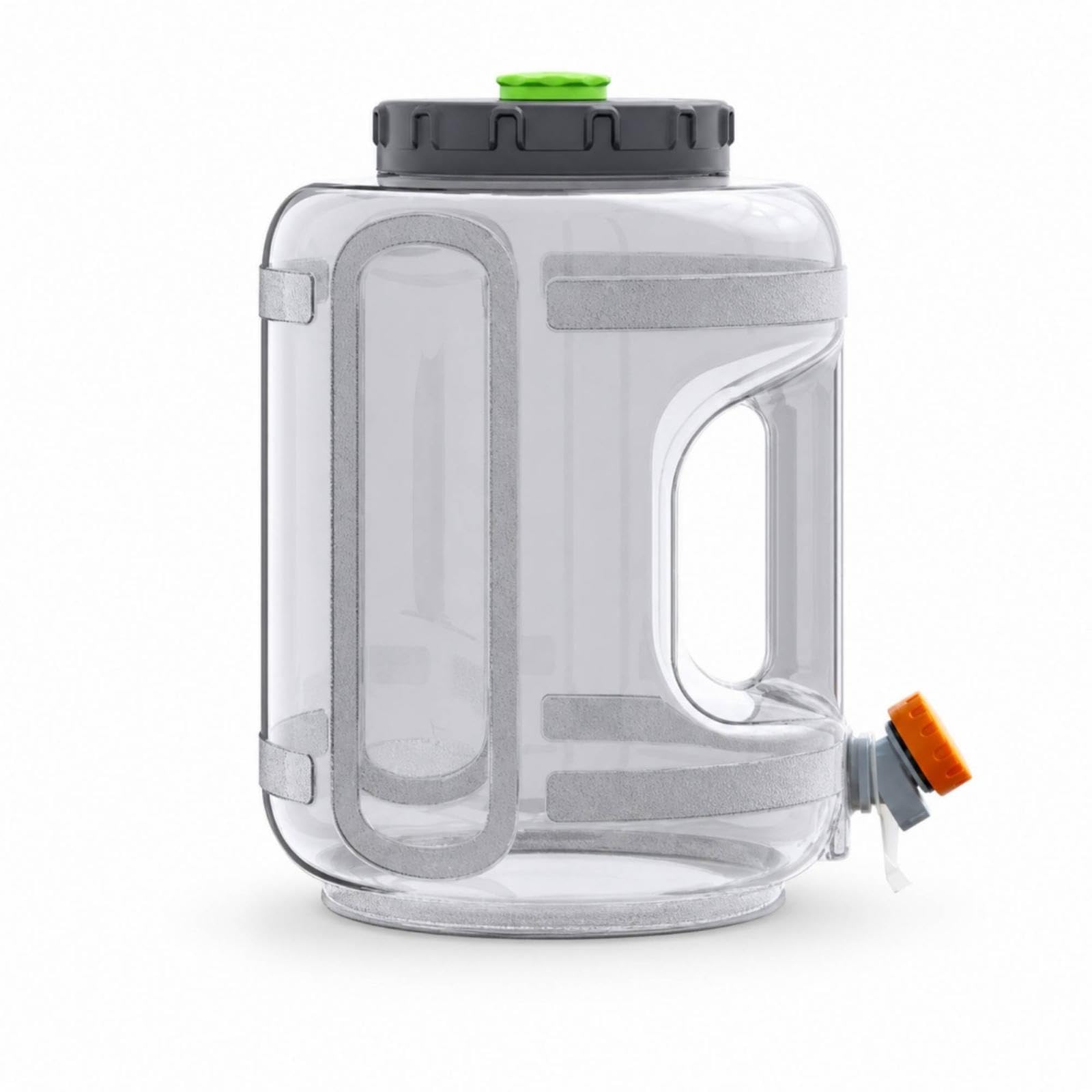Water Storage Bucket with Spigot Transparent Water Container Detachable Bucket for Tea Lovers, Home, Kitchen, Countertop 5L Gray Faucet-image-15