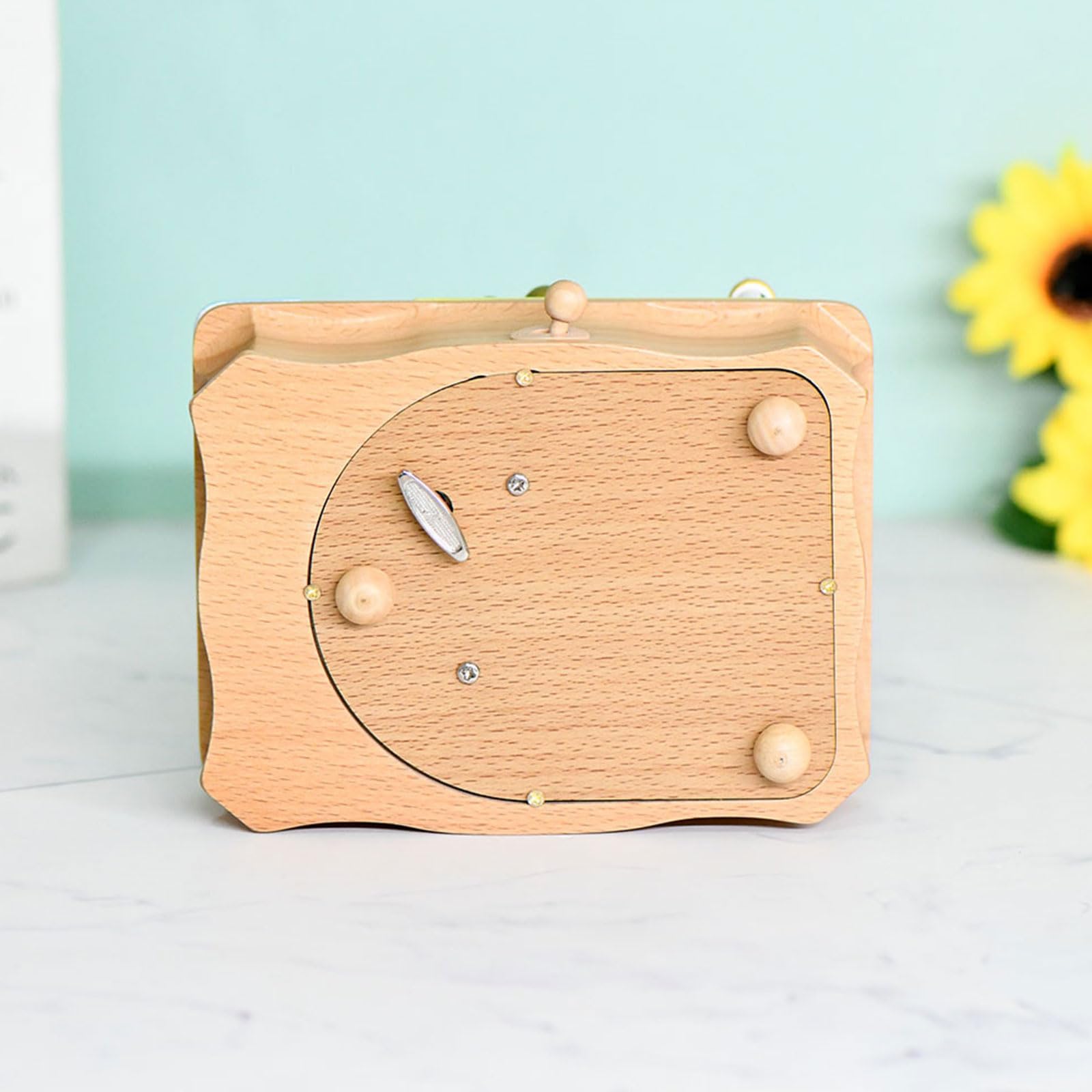 Aerei rotanti e ruota Music Box Decors Legno Ornamento Meccanico Per Casa Ufficio Con Melodie Ruota Panoramica Ornamento In Legno