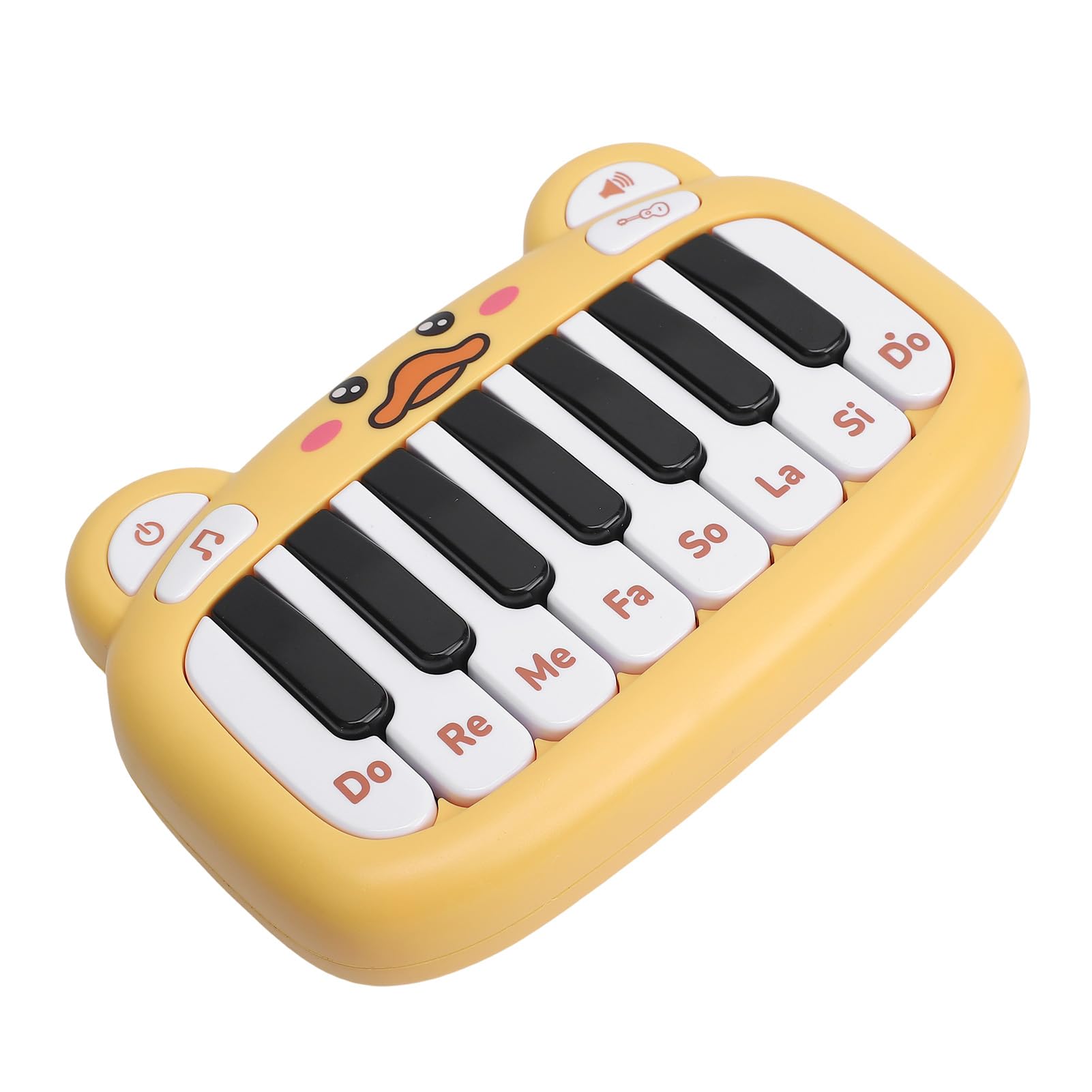 Denash Denash Pocket Sized Baby Piano Toy Compact Battery Powered Toddler Piano Keyboard Musical Toy, Ideal Music Baby (Brown) (Yellow) — view 4
