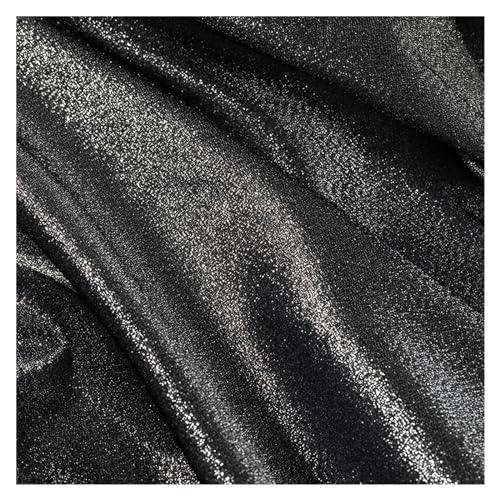 Tissu pailleté noir au mètre 150 cm pour costume et déco
