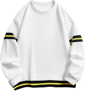 Sudadera para hombre, manga larga, variantes de color, camiseta de manga larga, sin capucha, mezcla de algodón, clásico, básico, cuello redondo, deporte, monocolor, suéter para hombre