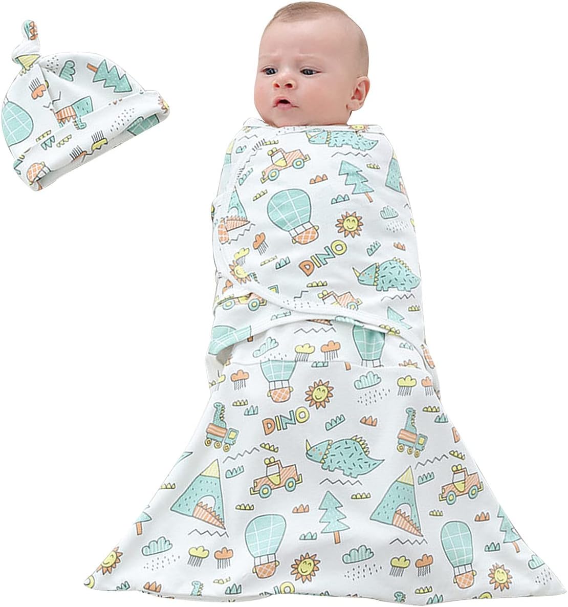 ZIGJOY Newborn Swaddle Blanket 100 Cotton Baby Adjustable