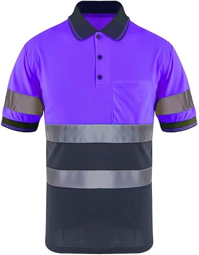 SMASYS - Camiseta polo de seguridad para mujer, diseño reflectante, de alta visibilidad, con bolsillos, para mujeres y hombres