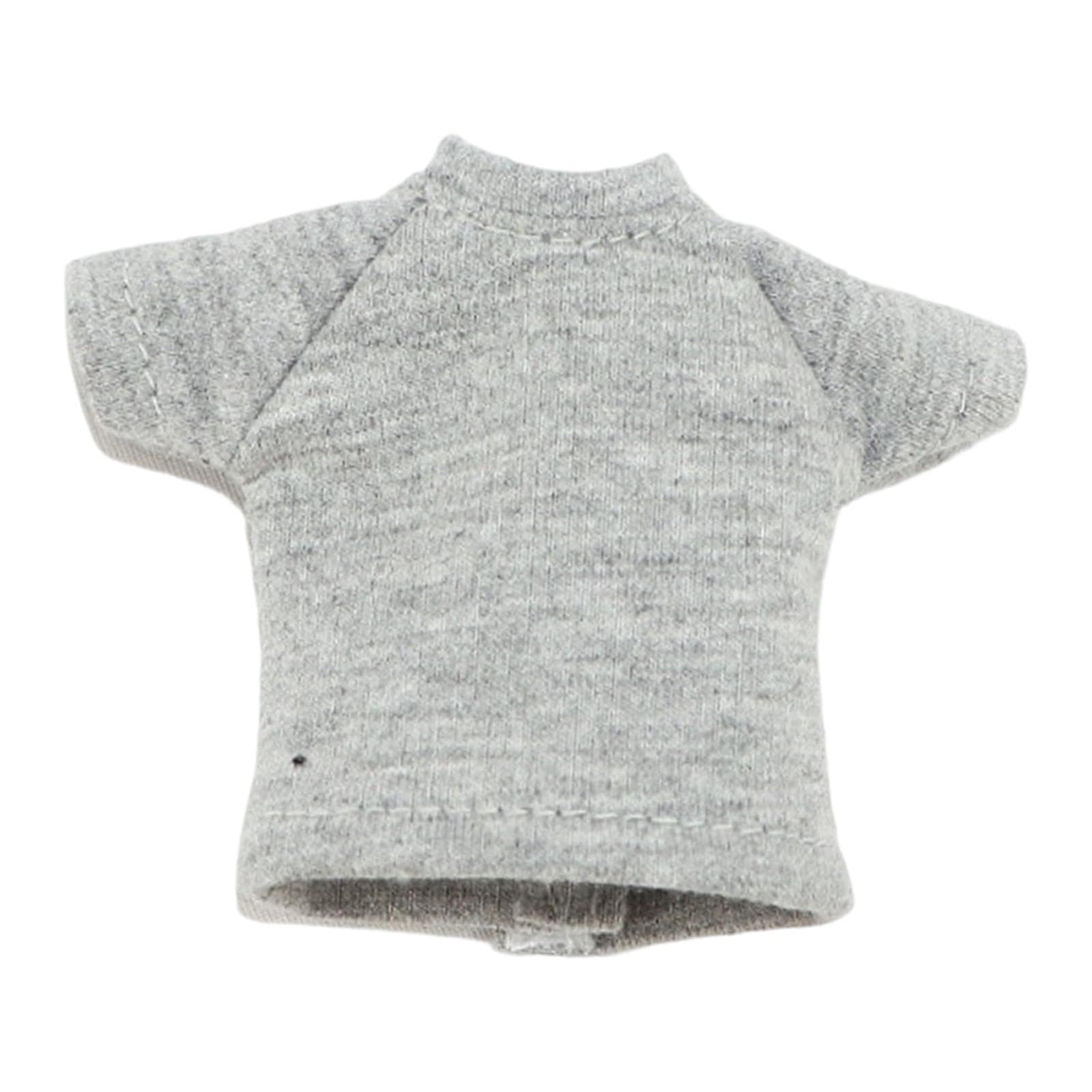 SECRET DESIRE 1:12 Scale Man Action Figure Clothes Cloth Trendy Short Sleeves for 6in Male Gray-image-5