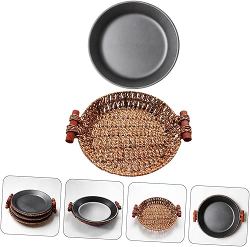 Miniatura 2 de Didiseaon 1 juego de placa chisporroteante de filete placa de parrilla de hierro fundido plato chisporroteante de hierro fundido placa