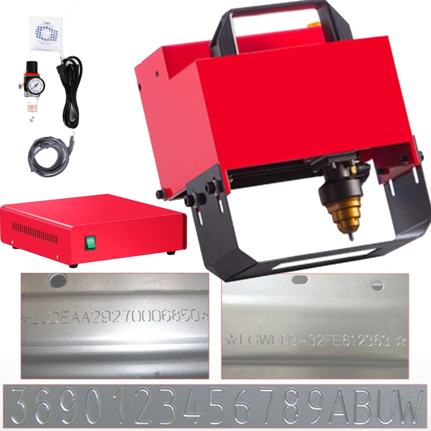 Pneumatic Marking Machine, 300W Metal Marking Engrave Machine, Air Dot