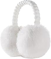 TOBEHIGHER Faux Fur Winter Earmuffs for Women - Soft Warm Foldable Ear Muffs, Stylish One Size Fits Most