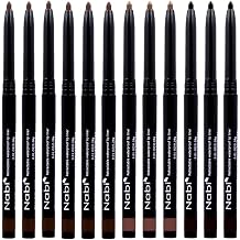 12 pcs Retractable Waterproof Eyeliner, Brown Shade 4 Colors Set, 3 pcs Each Color