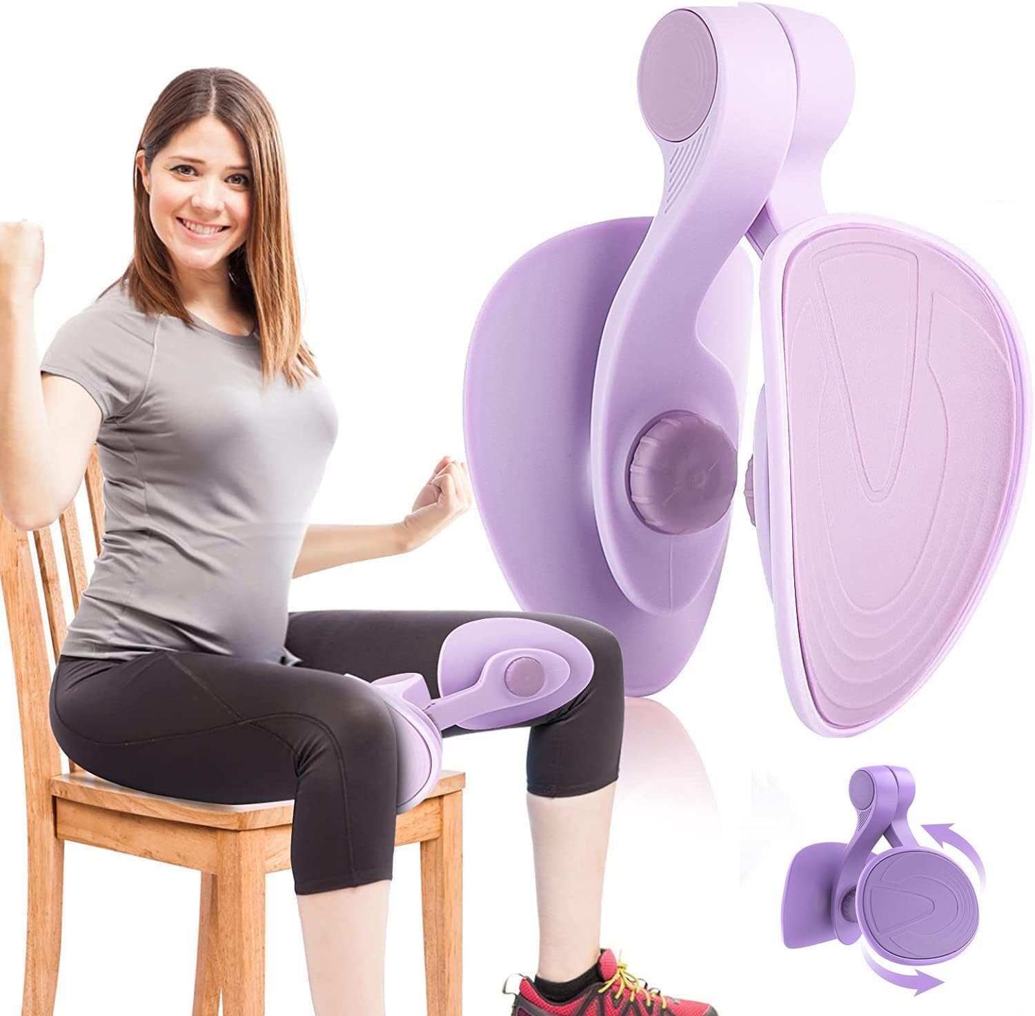 pelvic floor muscle trainer for men & women | kegel pelvic floor training device | inner thigh exerciser & hip trainer | postpartum recovery, leg & butt workout equipment home gym (multicolor)