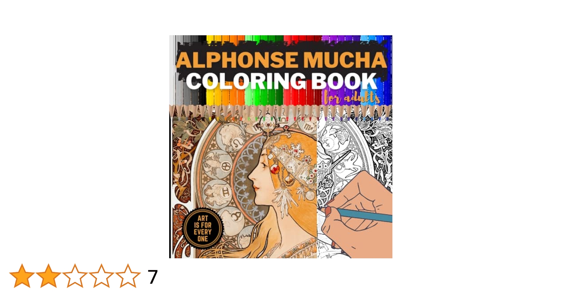 Amazon | Alphonse Mucha Coloring Book for Adults: 23