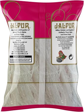 JALPUR MILLERS Agar Agar Grass 50g - China Grass - Falooda Grass - Natural Vegetarian Gelatin Substitute for Desserts, Jellies, Puddings - Ideal for Asian Sweets - Halal - Non-GMO - No Additives