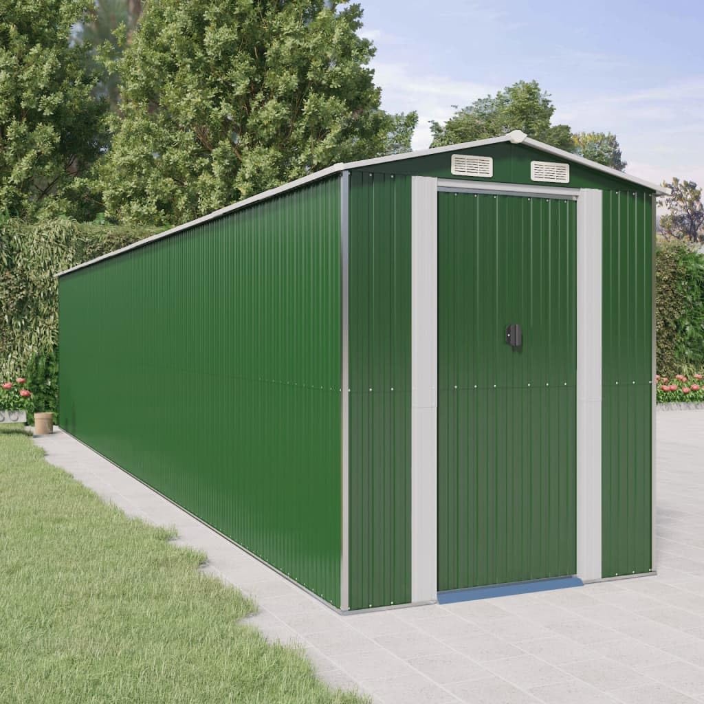 Générique Abri de Jardin Vert 192x938x223 cm Acier galvanisé,Maison & Jardin,Pelouses & Jardins,Vie en extérieur,Structures extérieures,Cabanes & abris de Jardin,3147436