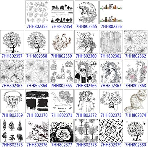 YFairy - Silicone Clear Seal Stamp, Flowers Background, DIY, Scrapbooking, Embossing Photo Album Decoration, Paper Card Making, Craft Handmade Gift