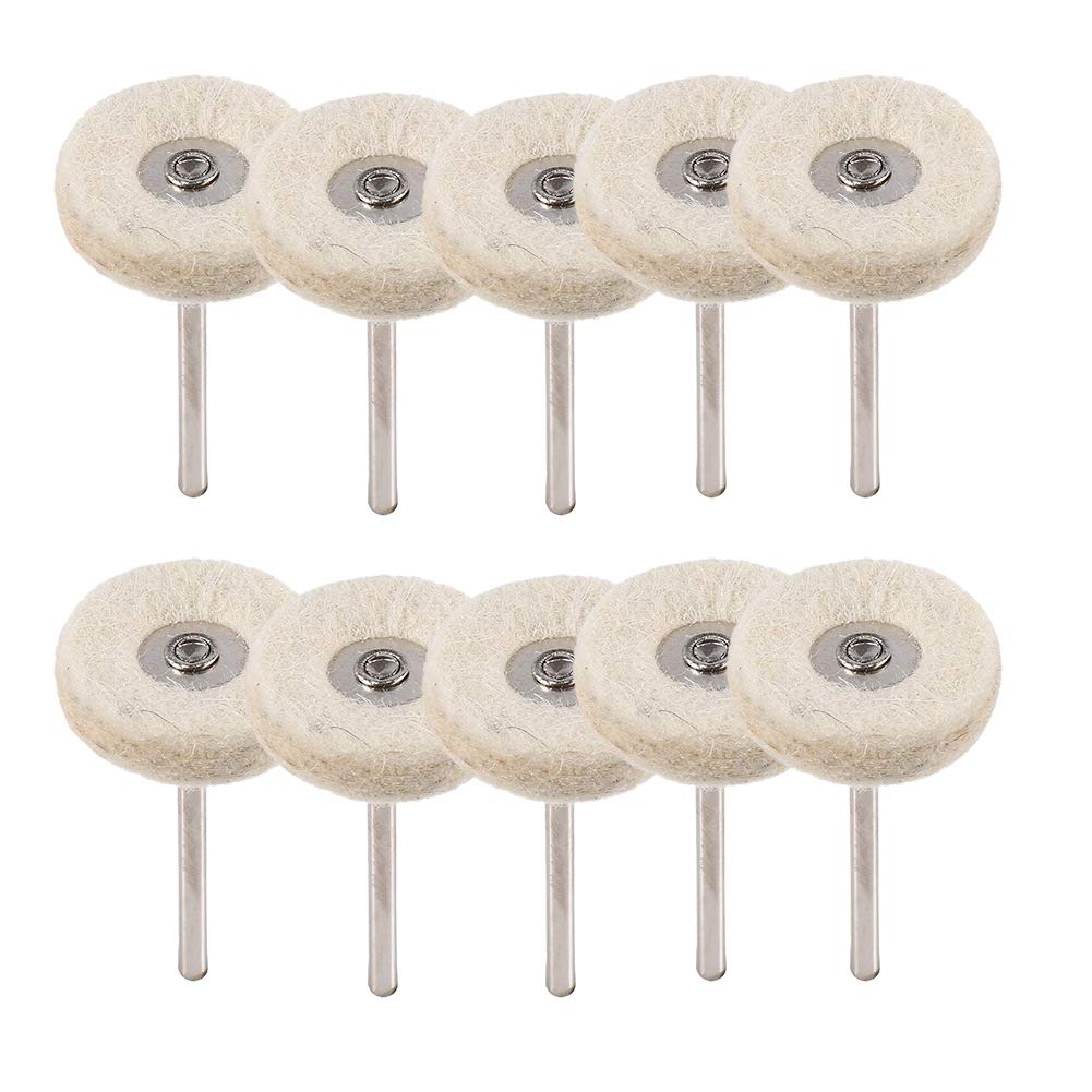 Wresetly Polishing Pad For Felt Installation 10pcs 25Mm Polishing Pad Set Polishing Grinder Brush Rotary T Drill Rotary Handle Rotating