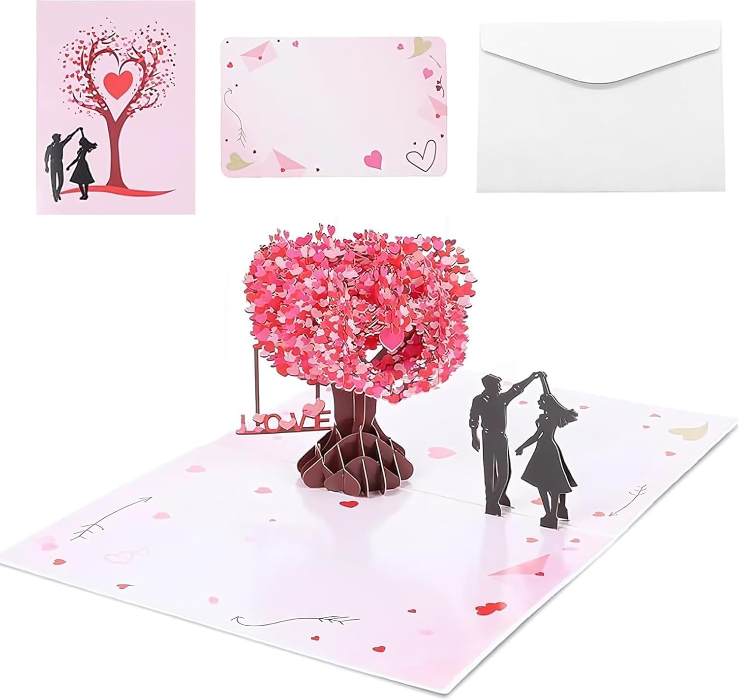Biglietto Pop-Up 3D Scoiattoli Coppia - Per Anniversari, Matrimoni E San Valentino - Foto 5