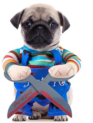 Dog & Cat Halloween Costume - Creative, Funny Cosplay Clothes with Scissors - Adjustable Pet Cosplay Costumes (S)