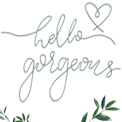 Hicarer Hello Gorgeous Metal Wall Art Decor Minimalist Decoration Metal