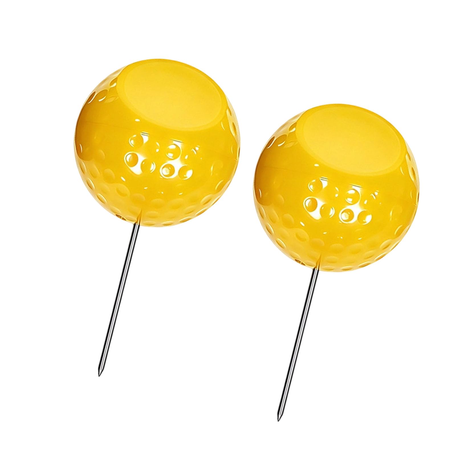 Marcadores de Campo de práctica para áreas de de Golf, Juego de marcadores de Cabeza de Bola de 2 Piezas con estacas de Suelo para colocación de césped Aire Marcador de instalaciones de