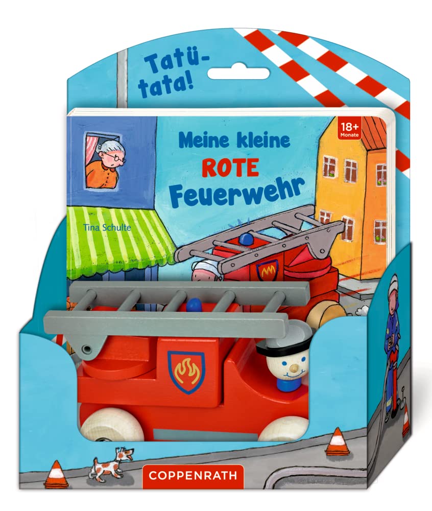 Meine kleine rote Feuerwehr. Mit Holzauto