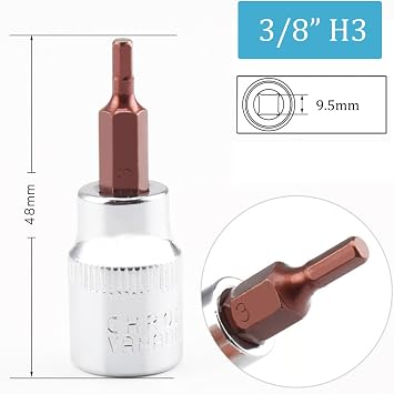 2PCS Juttzzei Hex Bit Socket, 3/8