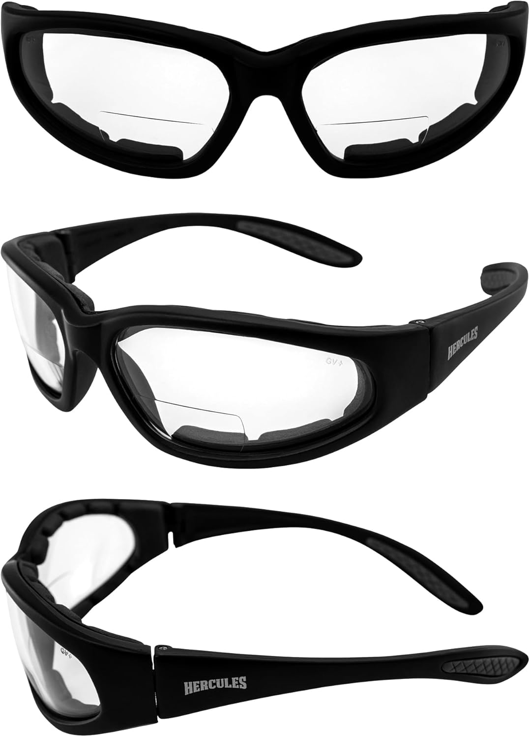 Dragonfly Alley 2 Pairs - 2.0 Bifocal Global Vision Eyewear Hercules Anti-fog Safety Glasses with EVA Foam (1 Clear, 1 Smoke)