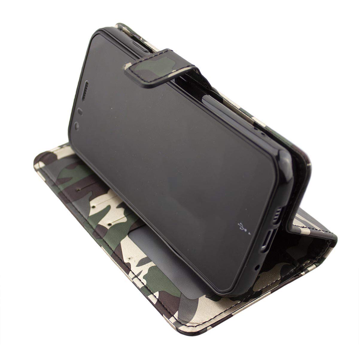 caseroxx Bookstyle-Case for Cat S62 / S62 Pro, Cover, faux leather, camouflage, Card Slots & Magnetic Closure - Image 2