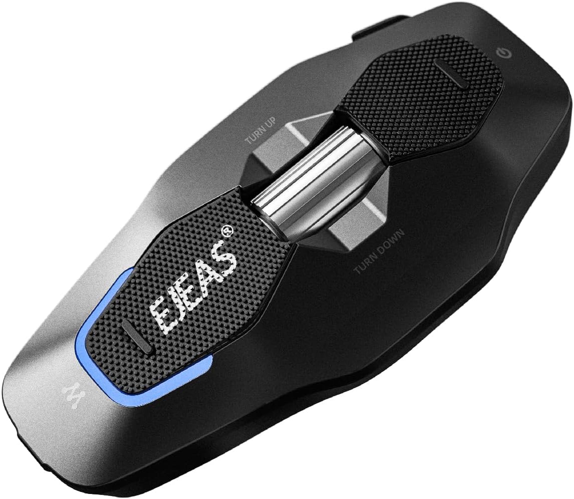 EJEAS X10 Bluetooth Mesh Intercom Headset for Communication System with Ten Riders Group, CVC Noise Cancellation/Waterproof/Hands-Free Calls/Music/GPS for Dirt Bike/ATV/Motorcycle Helmet(Black)