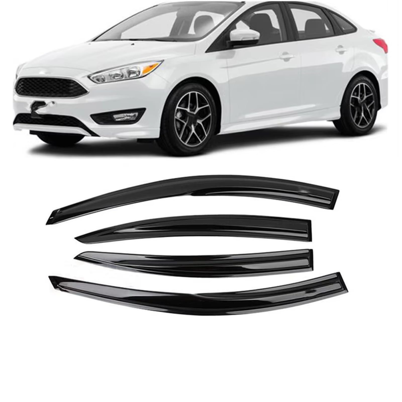 Déflecteurs de vitre auto Ford Focus 3 MK3 : protection pluie et vent latérale