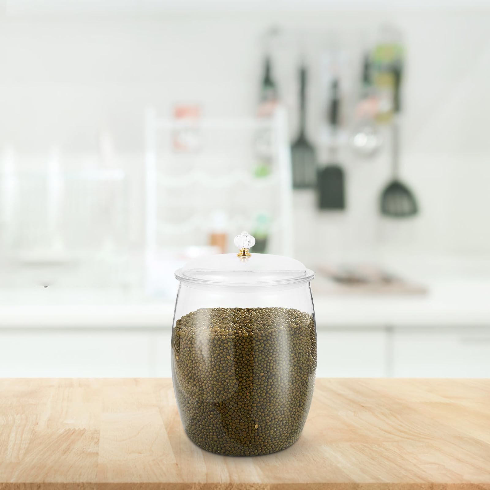 FOMIYES Tarro de Almacenamiento Transparente 6, 5 L de Plástico para Casa