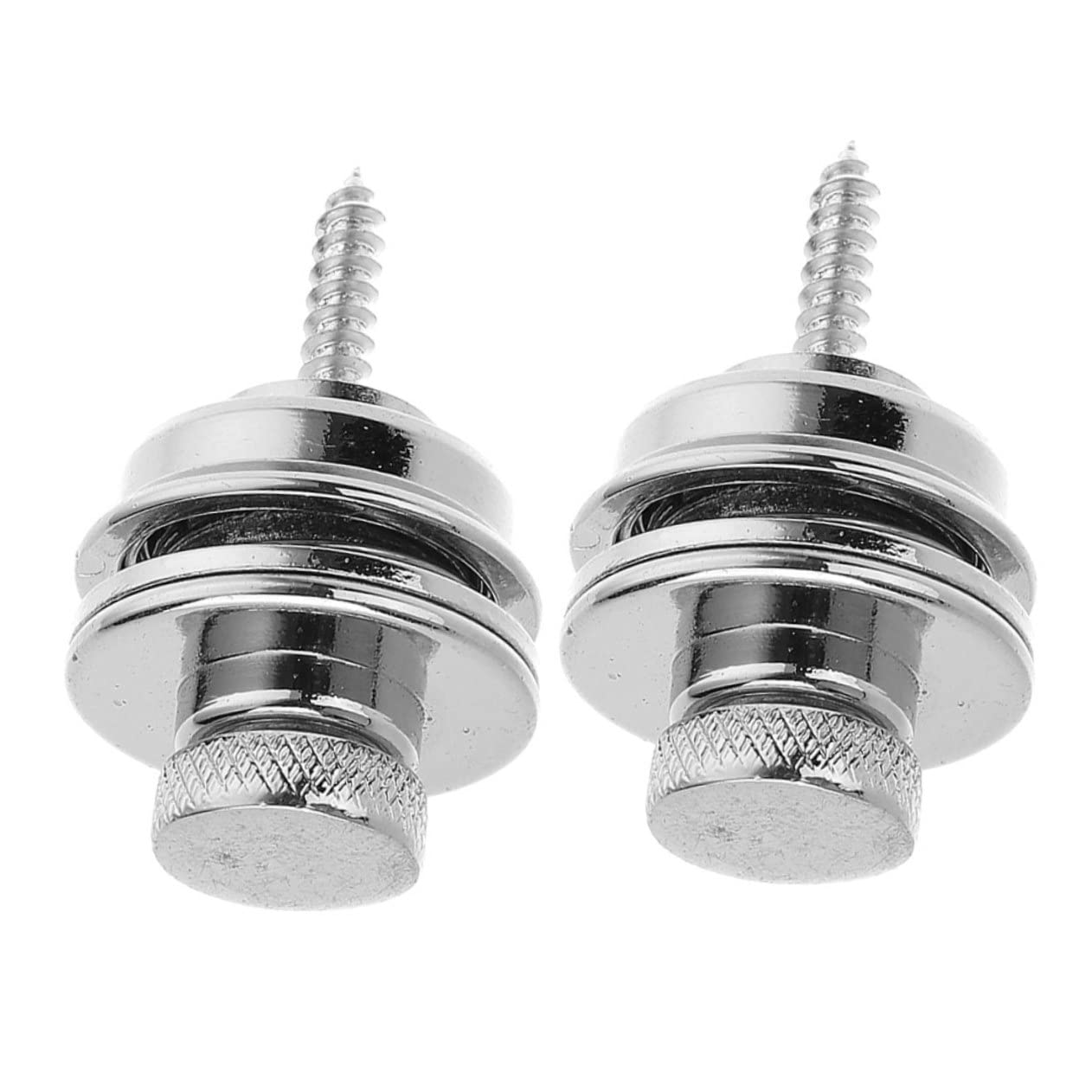 KESYOO 2Pcs Metal Guitar Strap Locks Off Strap Buttons Durable Alloy Retainers for Electric and Bass Guitars Secure Locking Mechanism Finish