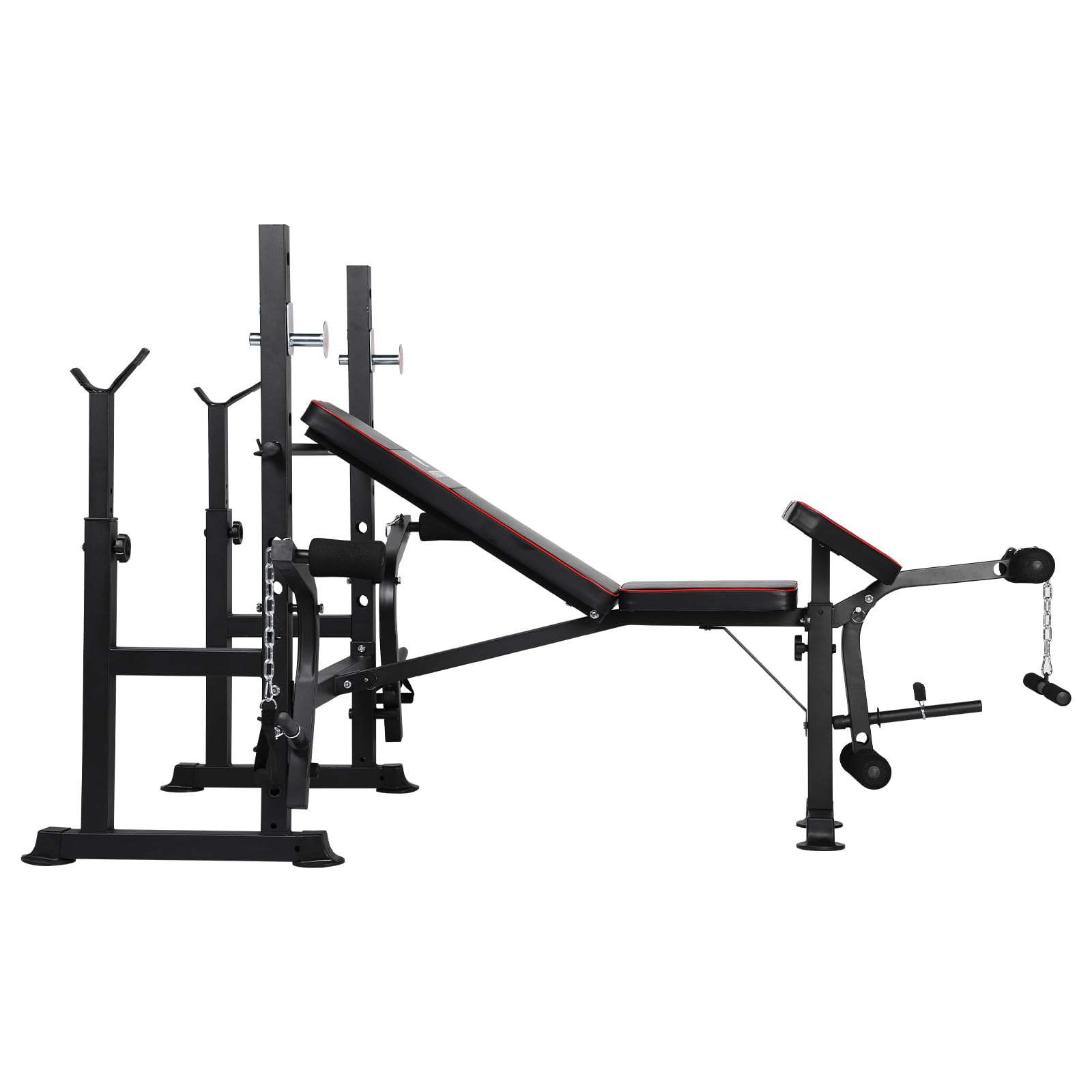 Banco Multiestación Reclinable para Press Banca y Sentadillas, Banco Ajustable para Entrenamiento de Cuerpo Completo, Equipo de Musculación Profesional para Casa o Gimnasio, 34kg